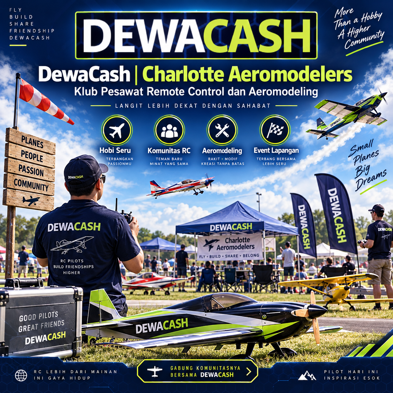 DewaCash | Charlotte Aeromodelers Klub Pesawat Remote Control dan Aeromodeling